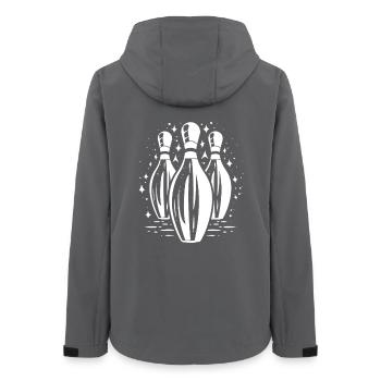 Bowling - Frauen Recycelte Softshelljacke von Stanley/Stella - Anthrazit - Hinten - AI Model Female 172 light (172cm)
