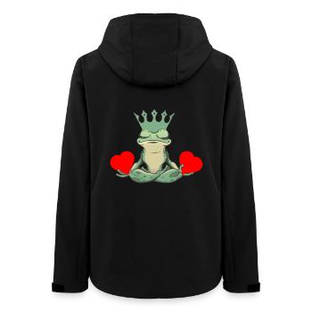 Grenouille de la Saint-Valentin Grenouilles Coeur Crapaud Roi - Veste softshell femme recyclée Stanley/Stella - noir - Dos - AI Model Female 172 light (172cm)