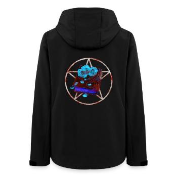Sternpentagramm mit Kräuterbuch zugeschlagen - Frauen Recycelte Softshelljacke von Stanley/Stella - Schwarz - Hinten - AI Model Female 172 light (172cm)
