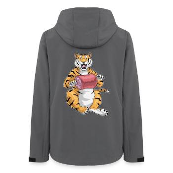 Tiger Fleisch - Frauen Recycelte Softshelljacke von Stanley/Stella - Anthrazit - Hinten - AI Model Female 172 light (172cm)
