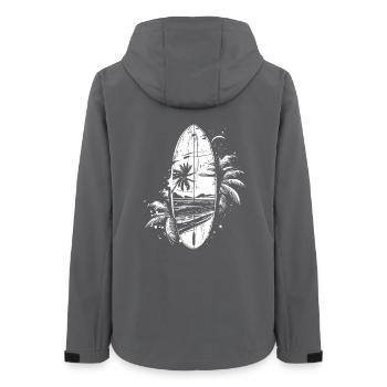 Surfboard Portrait - Women’s Recycled Softshell Jacket by Stanley/Stella - anthracite - Back - AI Model Female 172 light (172cm)