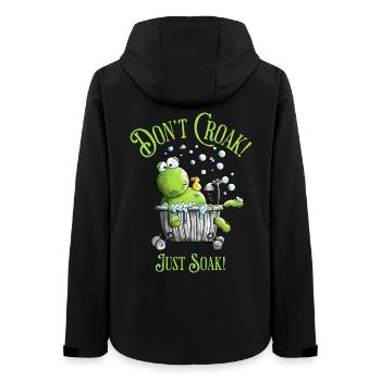Ne croasse pas. Il suffit de tremper. Baignoire Wellness Frog - Veste softshell femme recyclée Stanley/Stella - noir - Dos - AI Model Female 172 light (172cm)