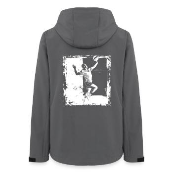 Croquis de joueur de volley-ball - Veste softshell femme recyclée Stanley/Stella - charbon - Dos - AI Model Female 172 light (172cm)