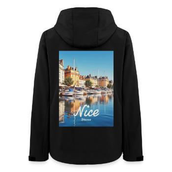 Nice Hafen von Nizza - Frauen Recycelte Softshelljacke von Stanley/Stella - Schwarz - Hinten - AI Model Female 172 light (172cm)