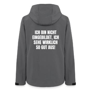 nicht eingebildet sehe wirklich so gut aus Egoist - Frauen Recycelte Softshelljacke von Stanley/Stella - Anthrazit - Hinten - AI Model Female 172 light (172cm)