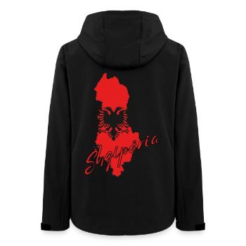 Albanian flag, Albanian pride - Women’s Recycled Softshell Jacket by Stanley/Stella - black - Back - AI Model Female 172 light (172cm)