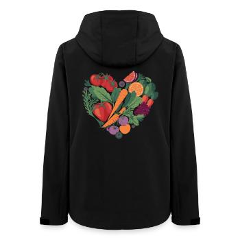 Gesunder Lebensstil Herz Gemüse - Frauen Recycelte Softshelljacke von Stanley/Stella - Schwarz - Hinten - AI Model Female 172 light (172cm)