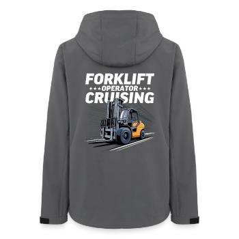 Gabelstaplerfahrer Lagerlogistik Stapler Humor - Frauen Recycelte Softshelljacke von Stanley/Stella - Anthrazit - Hinten - AI Model Female 172 light (172cm)