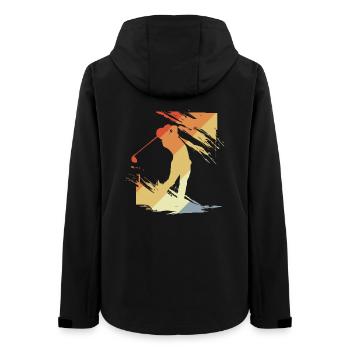 Vintage Golf - Frauen Recycelte Softshelljacke von Stanley/Stella - Schwarz - Hinten - AI Model Female 172 light (172cm)