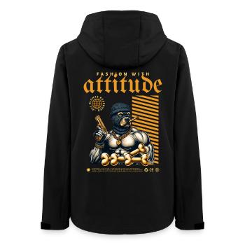 Gangster Pitbulls - Frauen Recycelte Softshelljacke von Stanley/Stella - Schwarz - Hinten - AI Model Female 172 light (172cm)