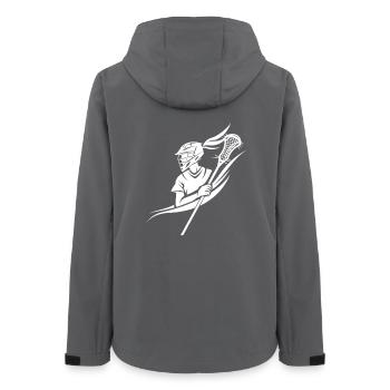Lacrosse Spielerin - Frauen Recycelte Softshelljacke von Stanley/Stella - Anthrazit - Hinten - AI Model Female 172 light (172cm)