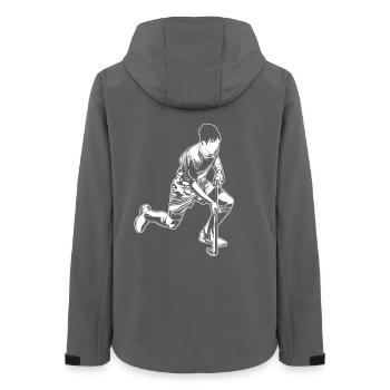 Field Hockey Players - Women’s Recycled Softshell Jacket by Stanley/Stella - anthracite - Back - AI Model Female 172 light (172cm)