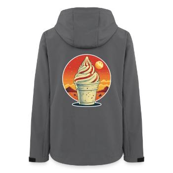 cream sundae portrait - Women’s Recycled Softshell Jacket by Stanley/Stella - anthracite - Back - AI Model Female 172 light (172cm)