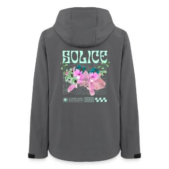 Solice – Botanical Tranquility - Women’s Recycled Softshell Jacket by Stanley/Stella - anthracite - Back - AI Model Female 172 light (172cm)