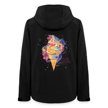 Crème glacée Vaporwave - Veste softshell femme recyclée Stanley/Stella - noir - Dos - AI Model Female 172 light (172cm)