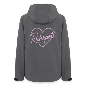 Love Ruhrpott - Frauen Recycelte Softshelljacke von Stanley/Stella - Anthrazit - Hinten - AI Model Female 172 light (172cm)