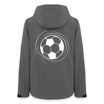 Fußball Skizze - Frauen Recycelte Softshelljacke von Stanley/Stella - Anthrazit - Hinten - AI Model Female 172 light (172cm)