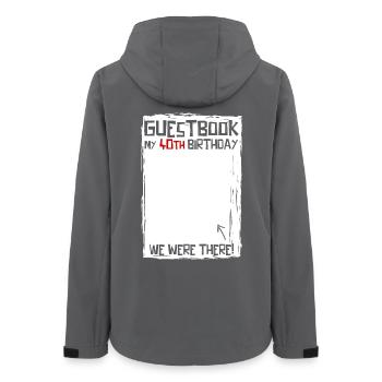 40 Jahre | 40. Geburtstag | Lustiges Gästebuch - Frauen Recycelte Softshelljacke von Stanley/Stella - Anthrazit - Hinten - AI Model Female 172 light (172cm)
