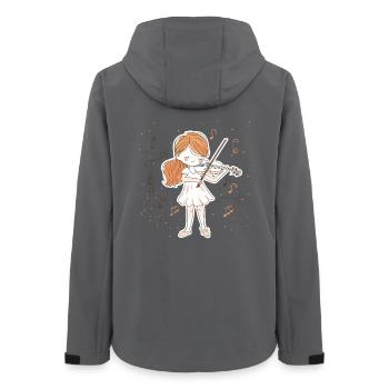 Kleine Geigenspielerin - Frauen Recycelte Softshelljacke von Stanley/Stella - Anthrazit - Hinten - AI Model Female 172 light (172cm)