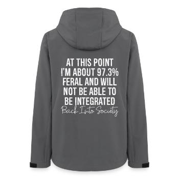 at this point I m about 97 3 feral and will not be - Women’s Recycled Softshell Jacket by Stanley/Stella - anthracite - Back - AI Model Female 172 light (172cm)