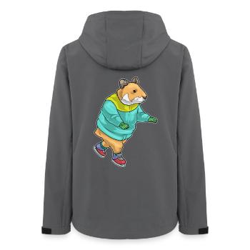 Patins à glace Hamster - Veste softshell femme recyclée Stanley/Stella - charbon - Dos - AI Model Female 172 light (172cm)