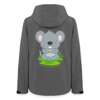 Mouse Yoga Fitness Meditation - Women’s Recycled Softshell Jacket by Stanley/Stella - anthracite - Back - AI Model Female 172 light (172cm)