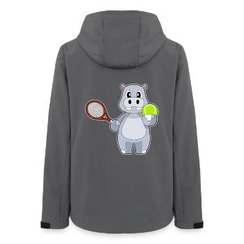Hippopotamus Tennis Rackets - Women’s Recycled Softshell Jacket by Stanley/Stella - anthracite - Back - AI Model Female 172 light (172cm)