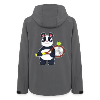 Panda Tennis Racket - Women’s Recycled Softshell Jacket by Stanley/Stella - anthracite - Back - AI Model Female 172 light (172cm)