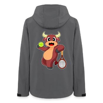 Bull Tennis Racket - Women’s Recycled Softshell Jacket by Stanley/Stella - anthracite - Back - AI Model Female 172 light (172cm)