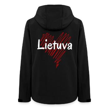 I love Lithuania, Lithuanian pride - Women’s Recycled Softshell Jacket by Stanley/Stella - black - Back - AI Model Female 172 light (172cm)
