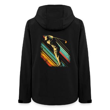 Golfspieler 80er Jahre - Frauen Recycelte Softshelljacke von Stanley/Stella - Schwarz - Hinten - AI Model Female 172 light (172cm)