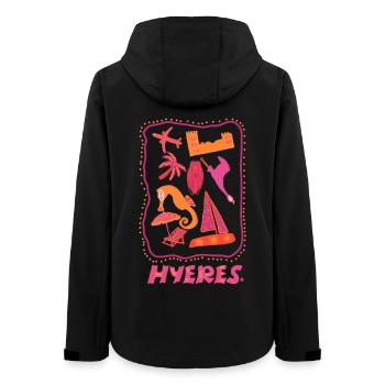 Méli mélo Hyères les palmiers voyage France - Veste softshell femme recyclée Stanley/Stella - noir - Dos - AI Model Female 172 light (172cm)