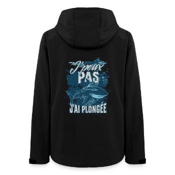 Shark Design Diving - Women’s Recycled Softshell Jacket by Stanley/Stella - black - Back - AI Model Female 172 light (172cm)