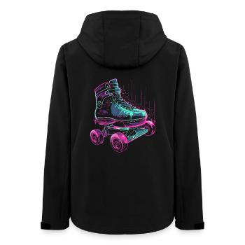 Rollschuhe Steampunk - Frauen Recycelte Softshelljacke von Stanley/Stella - Schwarz - Hinten - AI Model Female 172 light (172cm)
