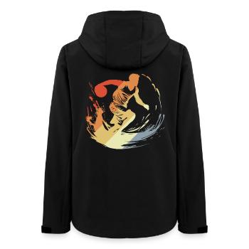 Vintage Basketballer - Frauen Recycelte Softshelljacke von Stanley/Stella - Schwarz - Hinten - AI Model Female 172 light (172cm)