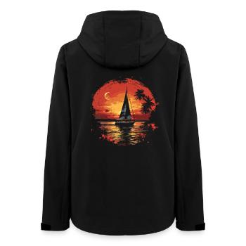 Vintage Segeln - Frauen Recycelte Softshelljacke von Stanley/Stella - Schwarz - Hinten - AI Model Female 172 light (172cm)