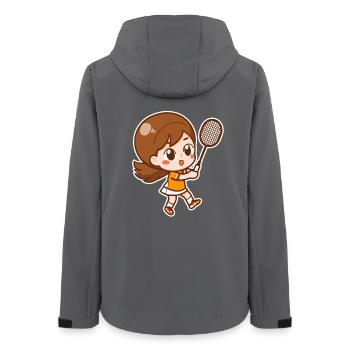 Badminton Mädchen - Frauen Recycelte Softshelljacke von Stanley/Stella - Anthrazit - Hinten - AI Model Female 172 light (172cm)