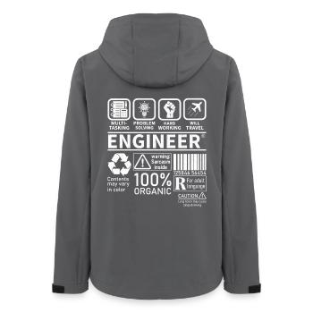 engineer multitasking problem solving hard working - Frauen Recycelte Softshelljacke von Stanley/Stella - Anthrazit - Hinten - AI Model Female 172 light (172cm)
