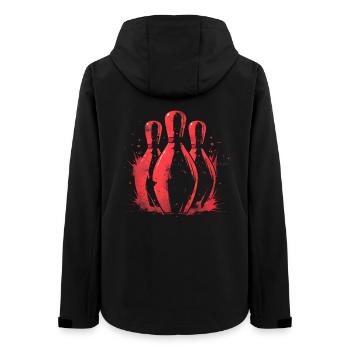 Bowling - Women’s Recycled Softshell Jacket by Stanley/Stella - black - Back - AI Model Female 172 light (172cm)