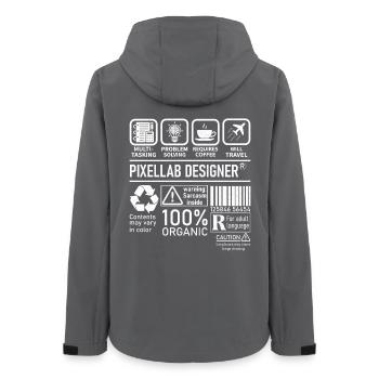 Pixellab Designer multi tasking problem solving - Women’s Recycled Softshell Jacket by Stanley/Stella - anthracite - Back - AI Model Female 172 light (172cm)