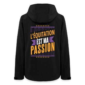 L'équitation Est Ma Passion - Veste softshell femme recyclée Stanley/Stella - noir - Dos - AI Model Female 172 light (172cm)