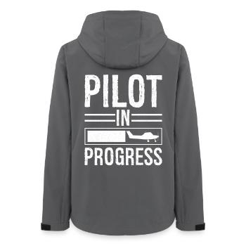 Pilot In progress - Women’s Recycled Softshell Jacket by Stanley/Stella - anthracite - Back - AI Model Female 172 light (172cm)