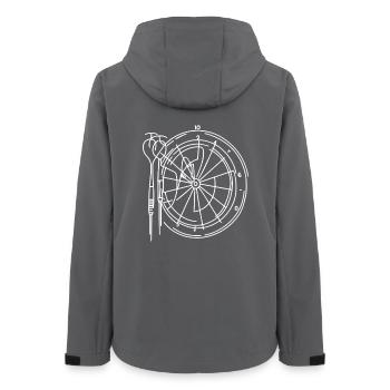 Dartscheibe Skizze - Frauen Recycelte Softshelljacke von Stanley/Stella - Anthrazit - Hinten - AI Model Female 172 light (172cm)
