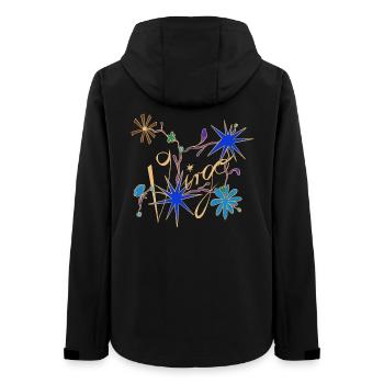 Virgo – Mystische Sternzeichen und Blumen - Frauen Recycelte Softshelljacke von Stanley/Stella - Schwarz - Hinten - AI Model Female 172 light (172cm)