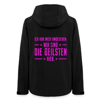 J’ai regardé autour de moi, nous sommes les plus chauds ici - Veste softshell femme recyclée Stanley/Stella - noir - Dos - AI Model Female 172 light (172cm)