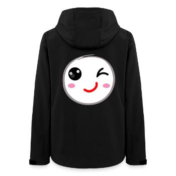 Zwinkerndes Lächeln - Frauen Recycelte Softshelljacke von Stanley/Stella - Schwarz - Hinten - AI Model Female 172 light (172cm)