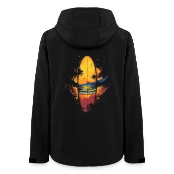 Surfboard - Women’s Recycled Softshell Jacket by Stanley/Stella - black - Back - AI Model Female 172 light (172cm)