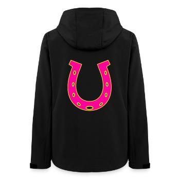 Horse Horses Horseshoe Rider Hooves Blacksmith - Women’s Recycled Softshell Jacket by Stanley/Stella - black - Back - AI Model Female 172 light (172cm)