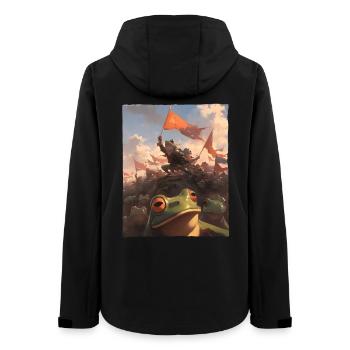 Grenouille Épique, Révolution, Peinture Astucieuse - Veste softshell femme recyclée Stanley/Stella - noir - Dos - AI Model Female 172 light (172cm)