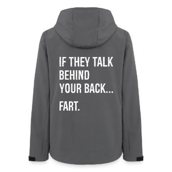 If they talk behind your back fart - Women’s Recycled Softshell Jacket by Stanley/Stella - anthracite - Back - AI Model Female 172 light (172cm)